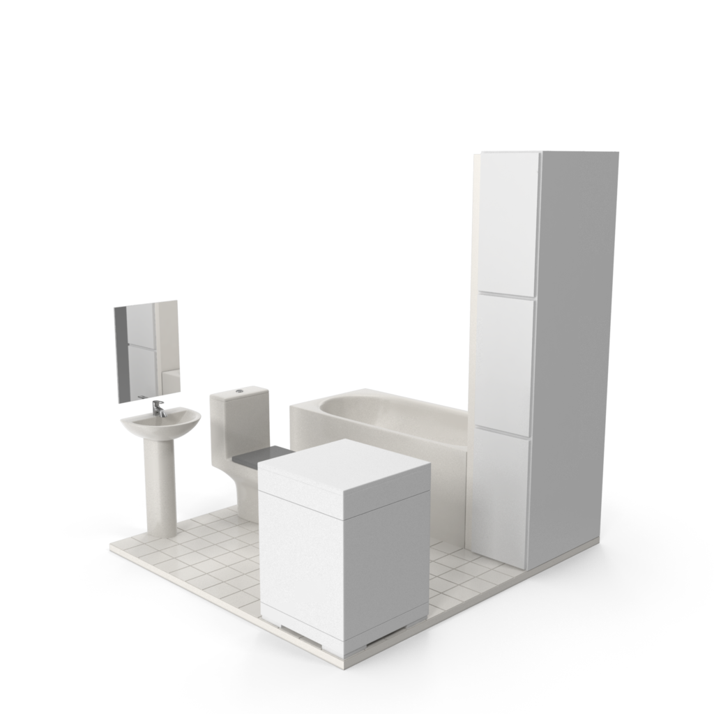 Bathroom Size And Space Arrangement.H03.2k